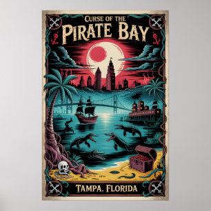 Poster Tampa haunted, Floride, malédiction de la baie des