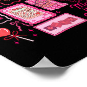 Poster Tampon rose Math est mon Valentin Mathletics Algèb (Coin)