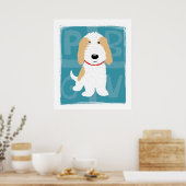Poster Tan & Blanc PBGV (Cuisine)