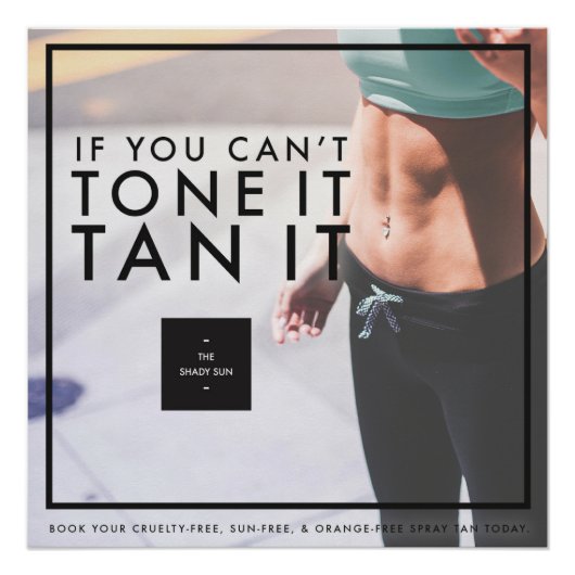 Poster Tan It Tone It (Devant)