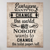 Poster Tan Lin Look Changer de toilette Papier Salle de b (Devant)