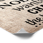 Poster Tan Linen Look Change the Toilet Paper Bathroom (Coin)