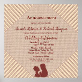 Poster Tan - Marsala Vin et une teinte texturée rose (Devant)