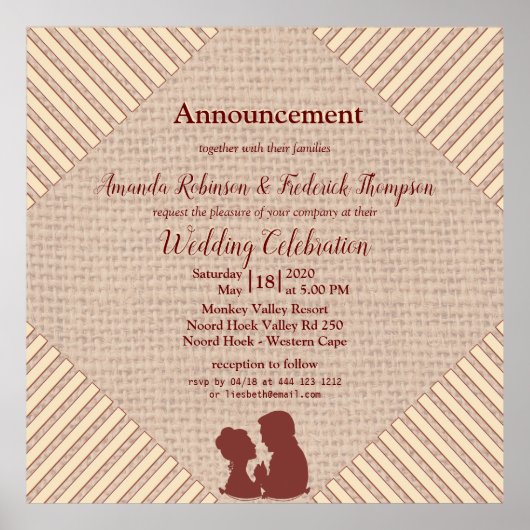 Poster Tan - Marsala Vin et une teinte texturée rose (Devant)