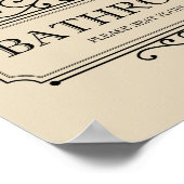 Poster Tan S'Il Vous Plaît S'Asseoir Drôle Salle De Bains (Coin)