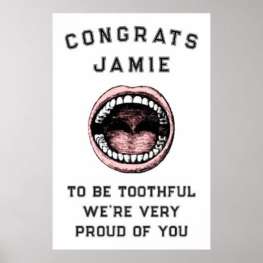 Poster tandheelkundig Afstuderen (Voorkant)