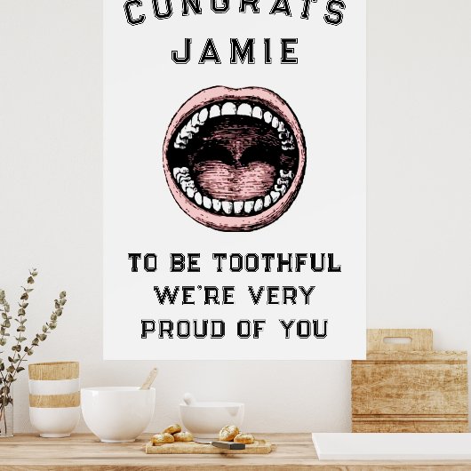 Poster tandheelkundig Afstuderen (Keuken)