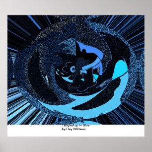 Poster Tangée en bleu