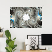 Poster Tangée en bleu (Bureau à domicile)