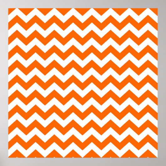 Poster Tangerine Safari Chevron (Devant)