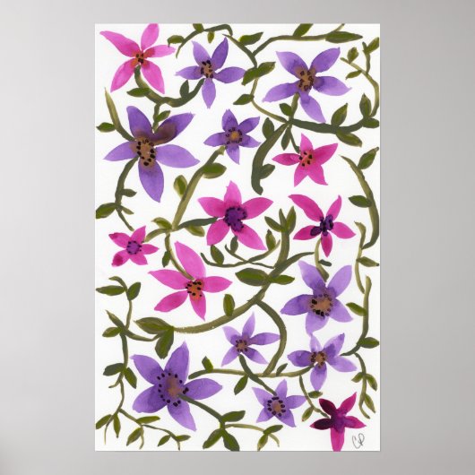 Poster Tangle fleur sauvage (Devant)