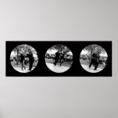 Poster Tango sur la Plaza à Buenos Aires - Noir & Blanc (Devant)