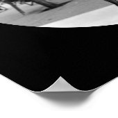 Poster Tango sur la Plaza à Buenos Aires - Noir & Blanc (Coin)