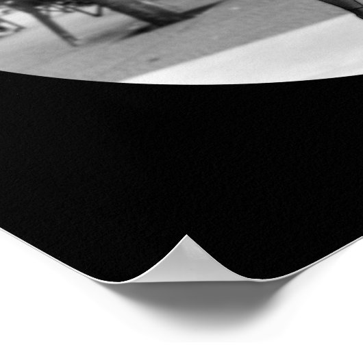 Poster Tango sur la Plaza à Buenos Aires - Noir & Blanc (Coin)