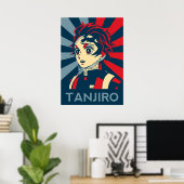 Poster Tanjiro (Bureau à domicile)