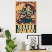 Poster Tanjiro Kamado Demon Slayer (Bureau à domicile)
