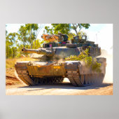 POSTER TANK DE BATAILLE AMÉRICAIN - M1 ABRAMS (Devant)