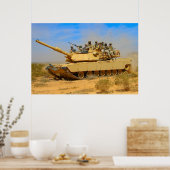 POSTER TANK DE BATAILLE AMÉRICAIN - M1 ABRAMS (Cuisine)