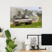 Poster TANK DE BATAILLE - M1 Abrams (Bureau à domicile)