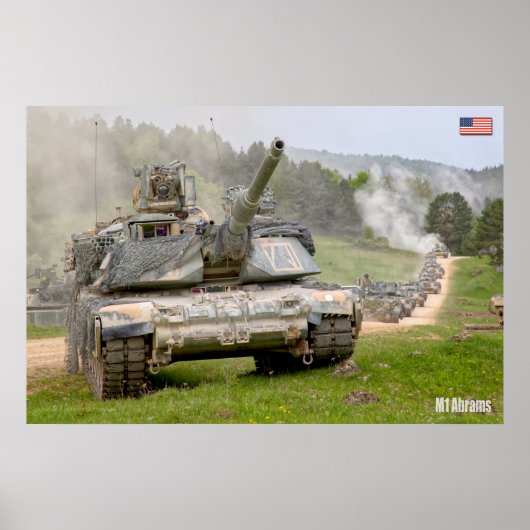 Poster TANK DE BATAILLE - M1 Abrams (Devant)
