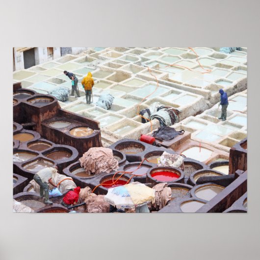 Poster Tanneries Fès, Maroc (Devant)