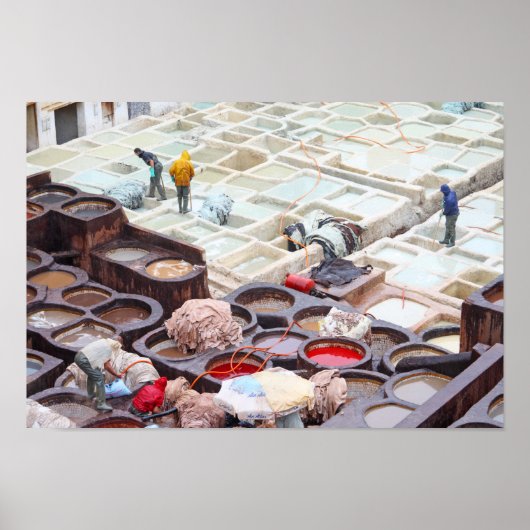 Poster Tanneries Fès, Maroc (Devant)