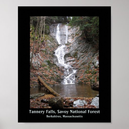 Poster Tannery Falls Savoy National Forest Berkshires, MA (Devant)