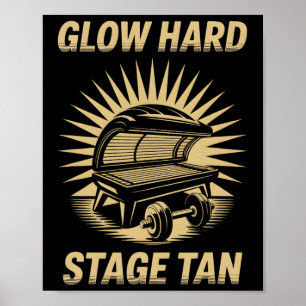Poster Tanning Led Llow Hard Concurrents Fitness Fans Tan
