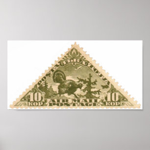 Poster Tannu Tuva 10 Turkey Olive Triangle Stamp Folio