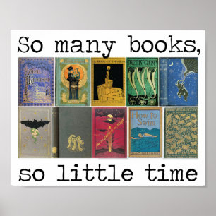 Poster Tant de livres, si peu de temps pour citer