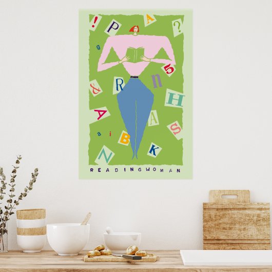 Poster Tant De Mots, Lecture Femme (Cuisine)