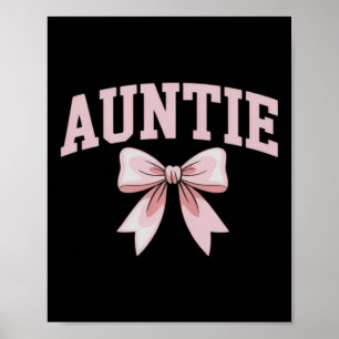 Poster Tante Coquette Arc Rose Fête des Mères Tante