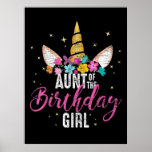 Poster tante d'anniversaire fille tante cadeau unicorn an<br><div class="desc">tante d'anniversaire fille tante cadeau unicorn anniversaire</div>