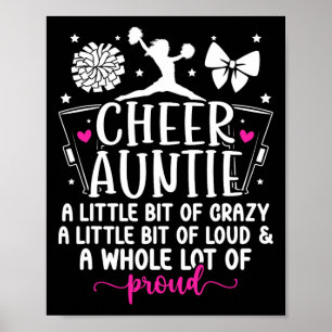 Poster Tante de cheerleader fière de la tante d'une cheer