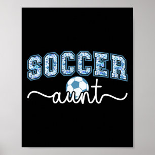 Poster Tante de foot fière tante d'un joueur de football