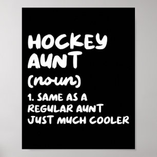 Poster Tante de hockey Définition Amusant et Sassy Sports