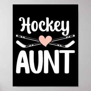 Poster Tante de hockey d'un joueur de hockey Mignonne Tan