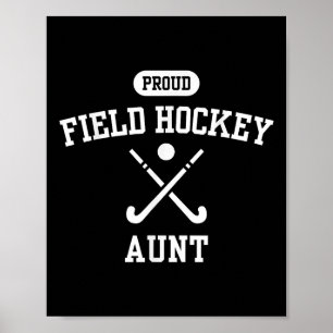 Poster Tante de hockey sur gazon fière - Tante de joueur