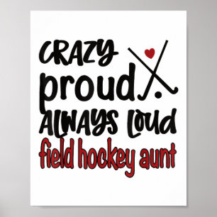 Poster Tante de hockey sur gazon follement fière toujours