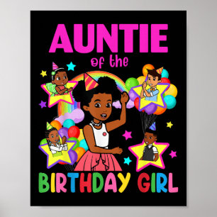 Poster Tante de la fille d'anniversaire Gracie Poupées d'
