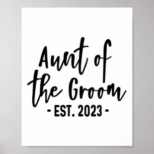 Poster Tante De La Groom Est 2023 A Établi Mignonne Party