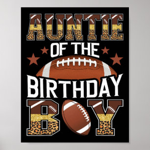 Poster Tante De L'Anniversaire Garçon Football Jeu De Bal