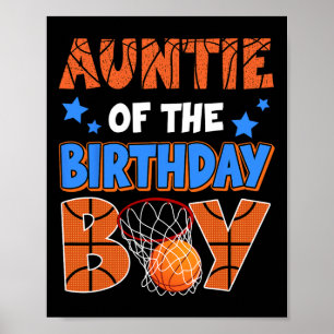 Poster Tante De Sketll De La Famille De Garçon Anniversai