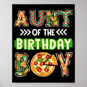 Poster Tante du garçon garçon d'anniversaire amateur de p