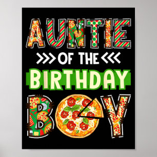 Poster Tante du garçon garçon d'anniversaire amateur de p