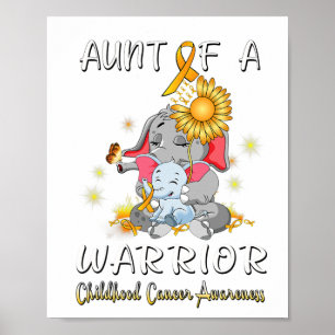 Poster Tante d'un éléphant guerrier de l'enfance contre l