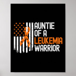 Poster Tante d'un guerrier contre la leucémie Orange Usa
