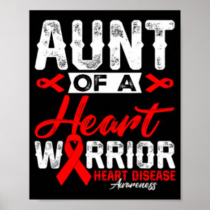 Poster Tante d'un guerrier du cœur Maladie cardiaque Ruba