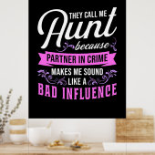 Poster Tante Et Mauvaise Influence (Cuisine)