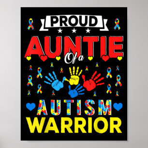 Poster Tante fière d'un guerrier Au Cadeaux de sensibilis